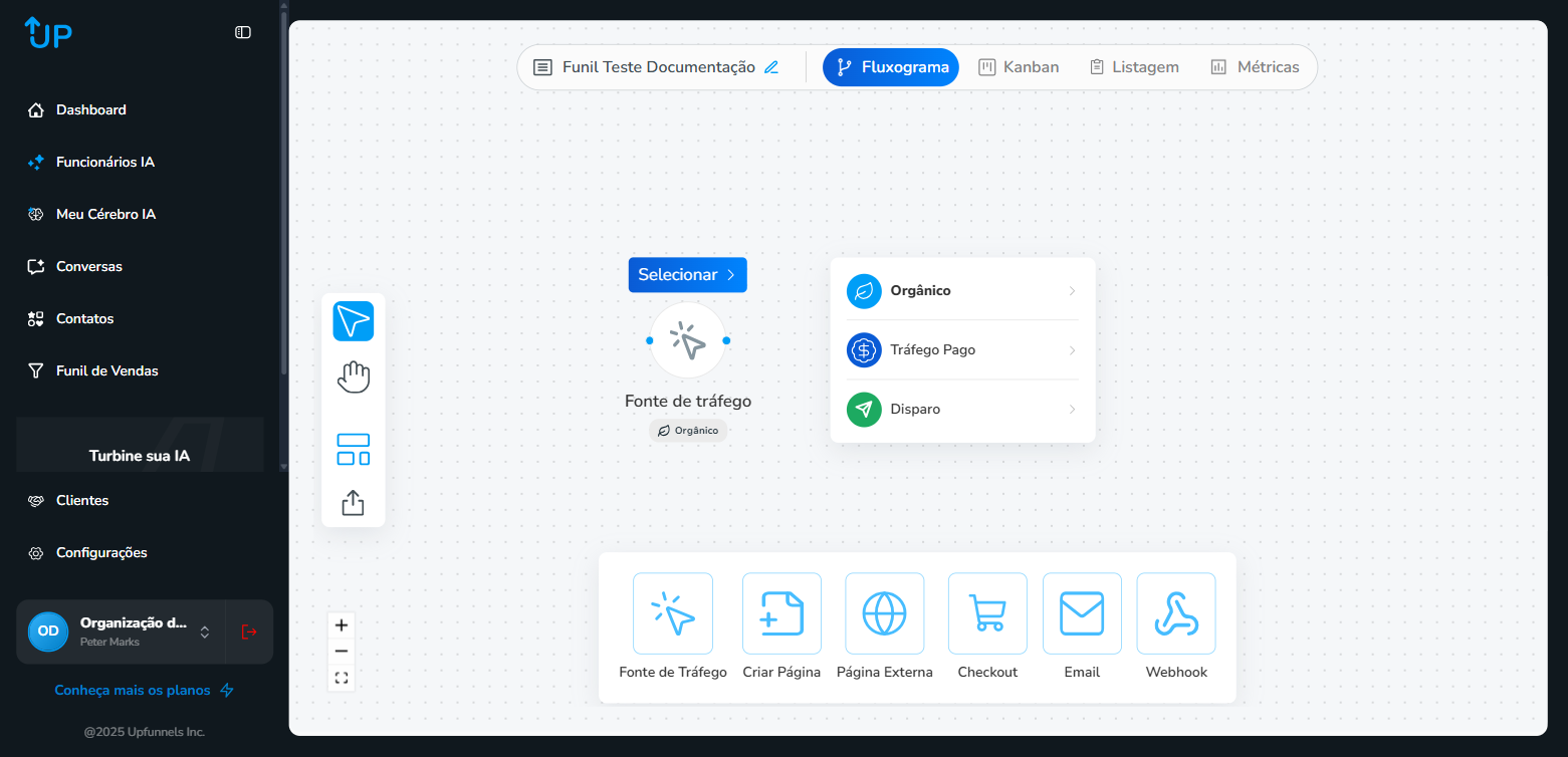 Opções de Fonte de Tráfego