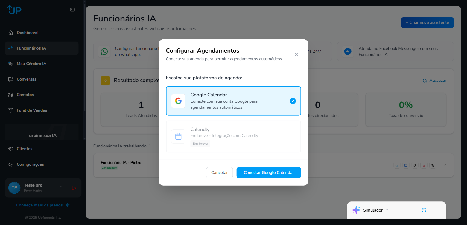Modal de Agendamentos