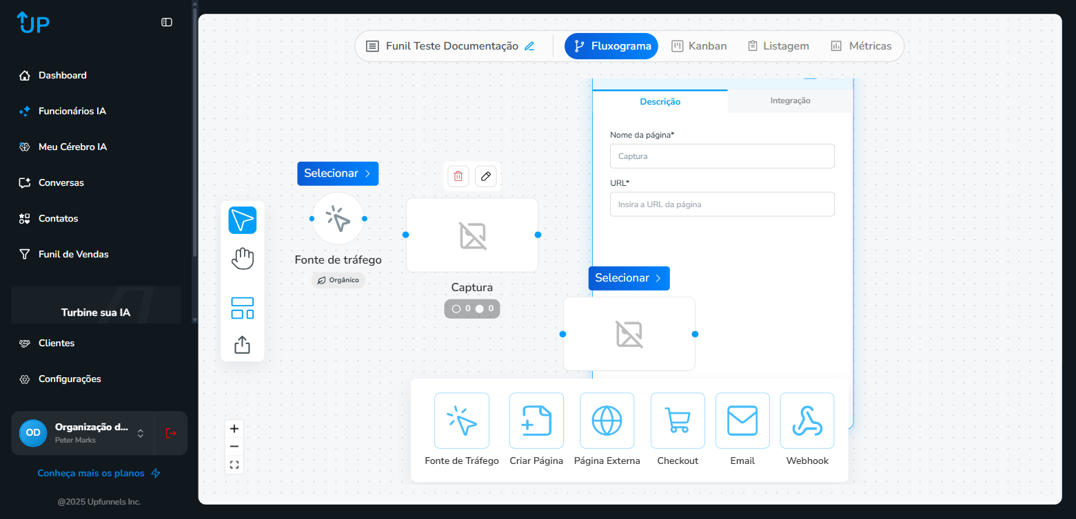 Configuração da Página Externa  -  aba Descrição
