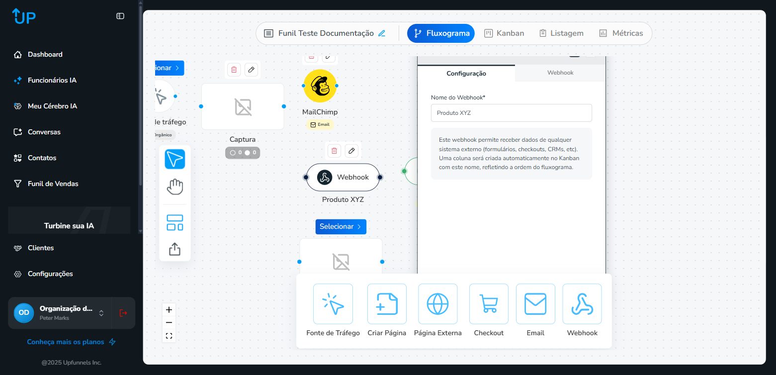 Webhook  -  aba Configuração